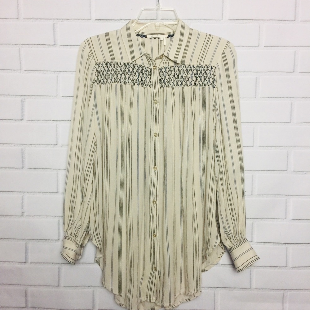 ANTHROPOLOGIE || NORTHFOLK TOP | Cream | XS